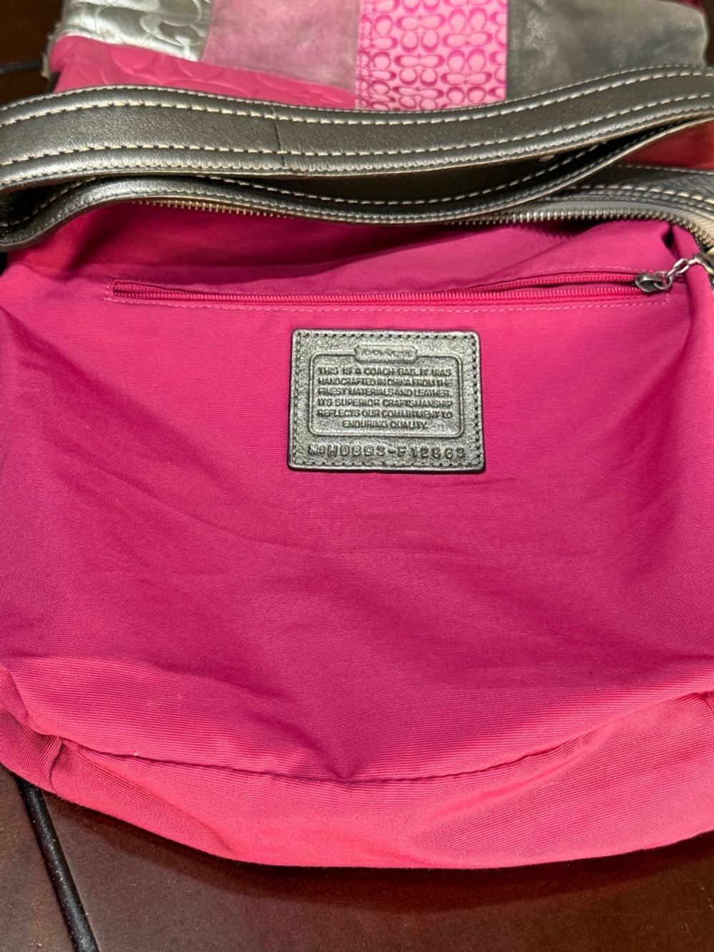Coach Pink Soho SIgnature Canvas
Patchwork PINk Shoulder Bag - Picture 8 of 15